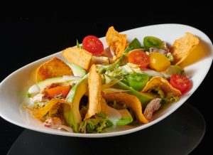 Avocado salad with tortilla chips