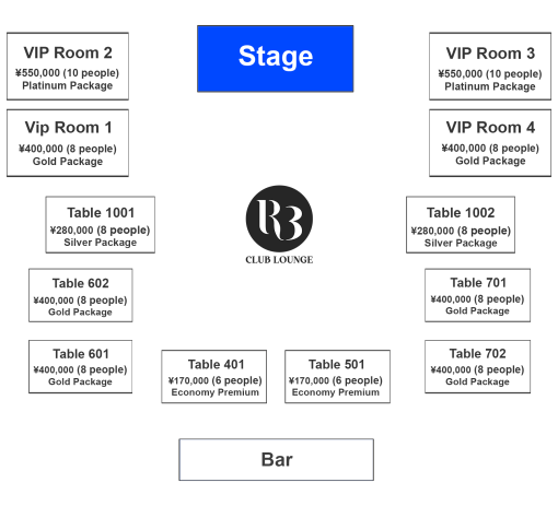 R3 Main Hall Floor Table Map