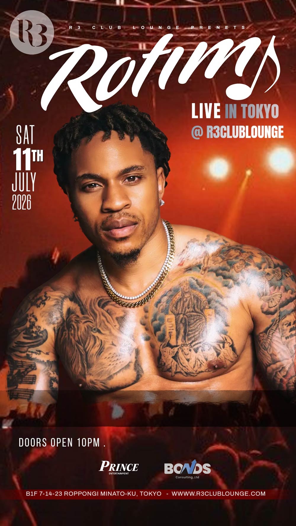 Rotimi live R3 Club Lounge